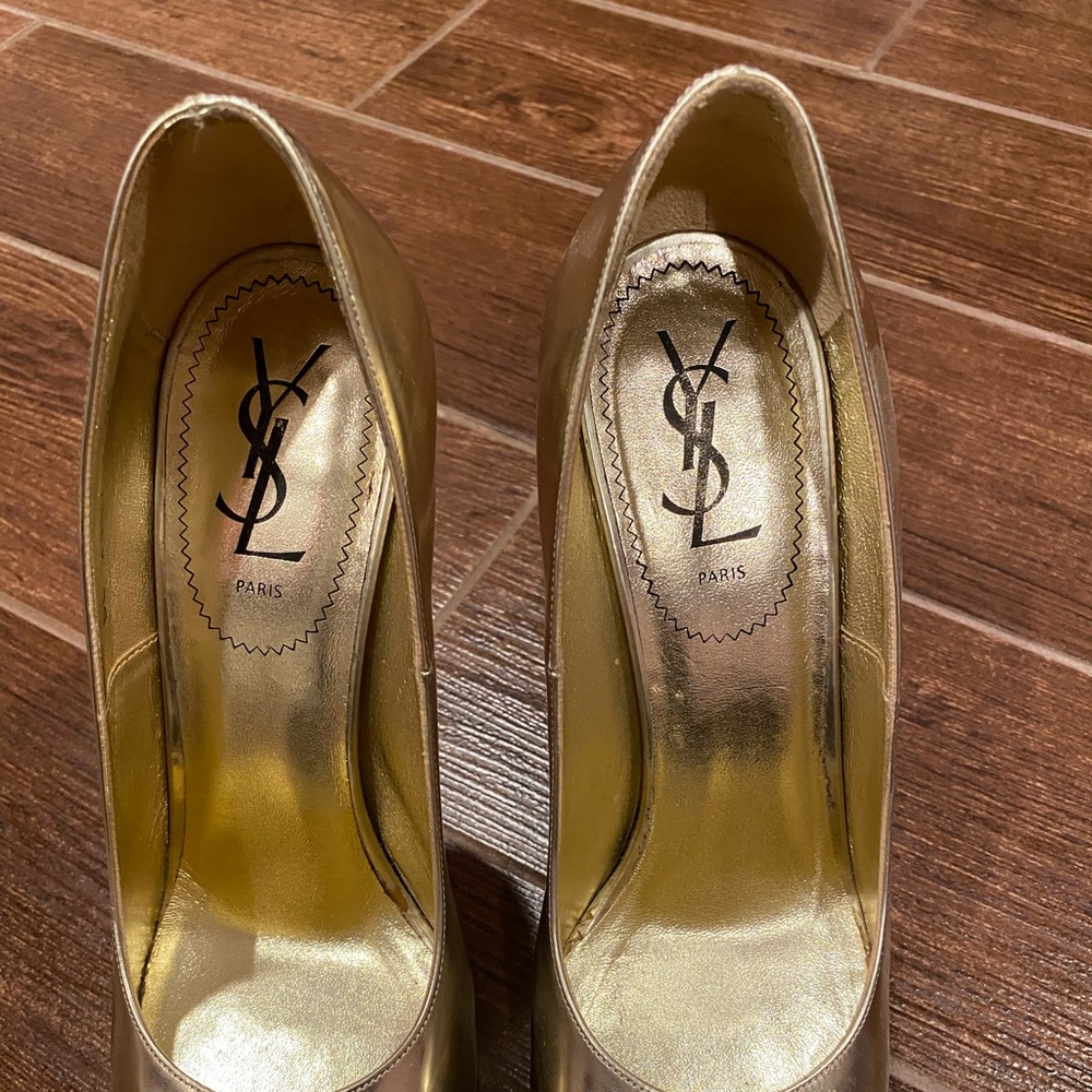 YSL tribtoo shoes, Gold size 39